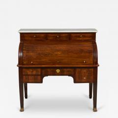 French Louis XVI Mahogany and Marble Roll Top Desk - 2801199