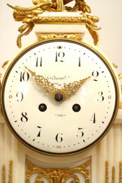 French Louis XVI Marble Bronze Mantle Clock - 4201659