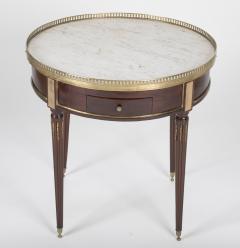 French Louis XVI Marble Top Bouillotte Table with Gallery - 2114010