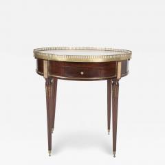 French Louis XVI Marble Top Bouillotte Table with Gallery - 2116286