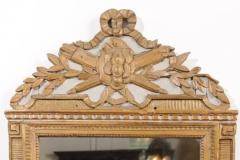 French Louis XVI Period 1770s Painted and Gilded Mirror with Quivers and Arrows - 3424638