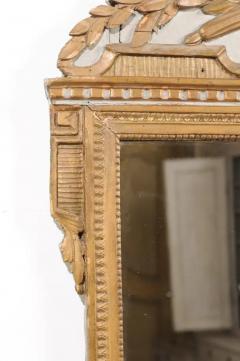 French Louis XVI Period 1770s Painted and Gilded Mirror with Quivers and Arrows - 3424658