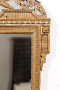French Louis XVI Period 1770s Painted and Gilded Mirror with Quivers and Arrows - 3424665
