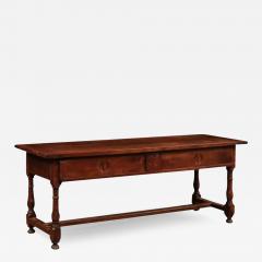 French Louis XVI Period 1790s Farm Table with Sliding Panels and Carved Heart - 3527684