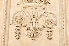 French Louis XVI Period 1790s Painted Wood Trumeau Mirror with Scrollwork Motifs - 3422412