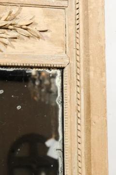 French Louis XVI Period 1790s Painted Wood Trumeau Mirror with Scrollwork Motifs - 3422544