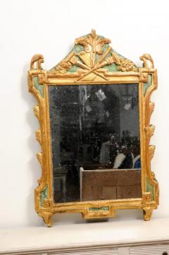 French Louis XVI Period 18th Century Gilded Mirror with Carved Musical Allegory - 3550255