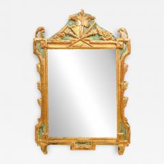 French Louis XVI Period 18th Century Gilded Mirror with Carved Musical Allegory - 3552982