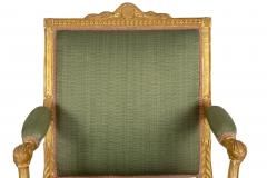 French Louis XVI Period Carved Giltwood Arm Chair Fauteuil ca 1775 - 4514105