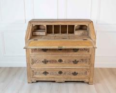 French Louis XVI Period Carved Oak Slant Front Secretary Desk Li ge Late 18th - 4737329