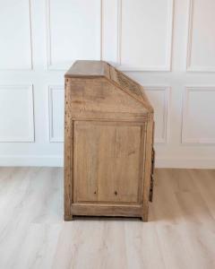 French Louis XVI Period Carved Oak Slant Front Secretary Desk Li ge Late 18th - 4737347