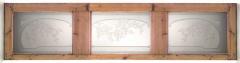 French Louis XVI Pine 3 Panel Transom Window - 4201767