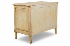 French Louis XVI Provincial Style 4 Drawer Beige and Gray Painted Commode - 4169967