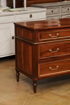 French Louis XVI Style 1890s Commode with Graduated Drawers and Brass Hardware - 3491375