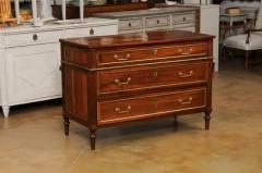 French Louis XVI Style 1890s Commode with Graduated Drawers and Brass Hardware - 3491381