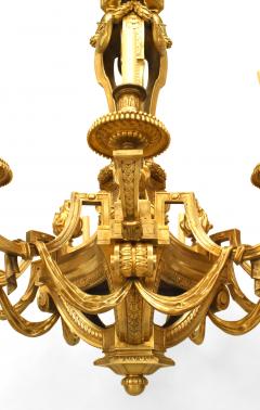 French Louis XVI Style 19th Cent Bronze Dore 12 Arm Chandelier - 729623