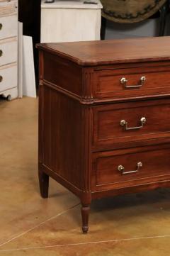 French Louis XVI Style 19th Century Cherry Three Drawer Commode with Fluting - 3544719