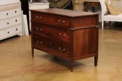 French Louis XVI Style 19th Century Cherry Three Drawer Commode with Fluting - 3544775