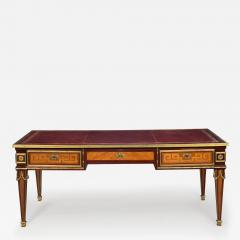 French Louis XVI Style Antique Bureau Plat Writing Desk circa 1880 - 4731642