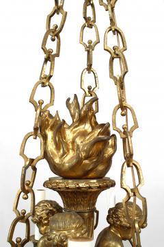 French Louis XVI Style Bronze Dore Chandelier - 739037