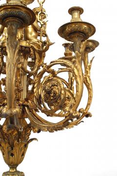 French Louis XVI Style Bronze Dore Chandelier - 739039