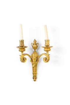 French Louis XVI Style Bronze Dore Cupid Wall Sconce - 4668454