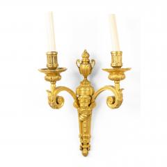 French Louis XVI Style Bronze Dore Cupid Wall Sconce - 4729353
