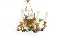 French Louis XVI Style Bronze Dore and Opaline Floral Wall Sconces - 4656182