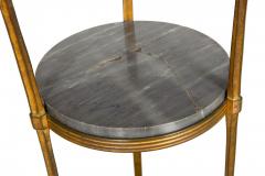 French Louis XVI Style Bronze and Marble Two Tier Table Gueridon - 4502487
