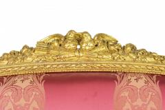 French Louis XVI Style Carved Giltwood and Pink Damask Upholstered Salon Set - 2800796