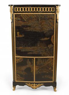 French Louis XVI Style Chinoiserie Cabinet with Gilt Bronze Trim - 2797790