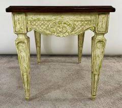 French Louis XVI Style Craved and Distressed Finish Side or End Table - 2872909