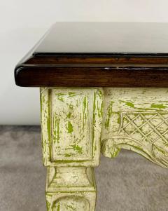 French Louis XVI Style Craved and Distressed Finish Side or End Table - 2872915