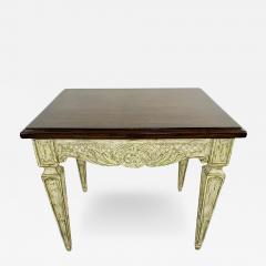 French Louis XVI Style Craved and Distressed Finish Side or End Table - 2901972