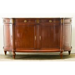 French Louis XVI Style Demilune Enfilade - 3593808