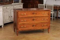 French Louis XVI Style Early 19th Century Walnut Commode with Three Drawers - 3498386