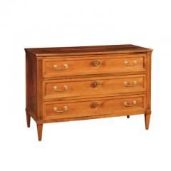 French Louis XVI Style Early 19th Century Walnut Commode with Three Drawers - 3498394