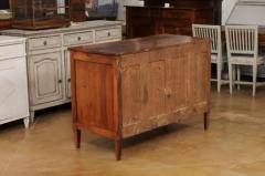 French Louis XVI Style Early 19th Century Walnut Commode with Three Drawers - 3498477