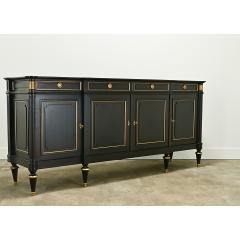 French Louis XVI Style Ebonized Mahogany Enfilade - 3593756