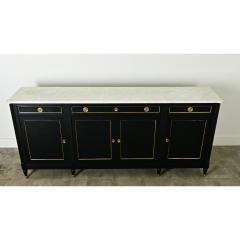 French Louis XVI Style Ebonized Marble Enfilade - 3934955