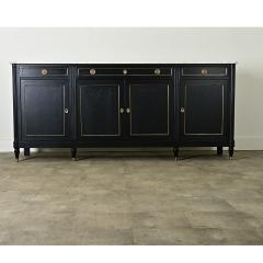 French Louis XVI Style Ebonized Marble Enfilade - 3934958