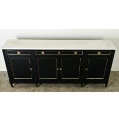 French Louis XVI Style Ebonized Marble Enfilade - 3934964