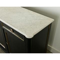 French Louis XVI Style Ebonized Marble Enfilade - 3934969