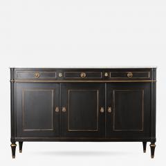 French Louis XVI Style Ebony and Marble Enfilade - 505002