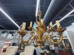 French Louis XVI Style Gilt Bronze Palm Frond Chandelier - 4423775