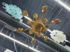 French Louis XVI Style Gilt Bronze Palm Frond Chandelier - 4423794