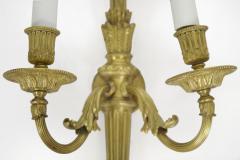 French Louis XVI Style Gilt Bronze Two Light Wall Sconce - 716209