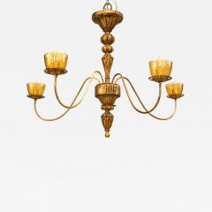 French Louis XVI Style Gilt Metal Chandelier - 740611