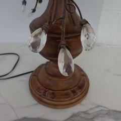 French Louis XVI Style Gilt and Crystal Candelabra Table Lamp - 2554218