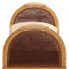 French Louis XVI Style Giltwood and Caned Bench C 1900 - 4706175